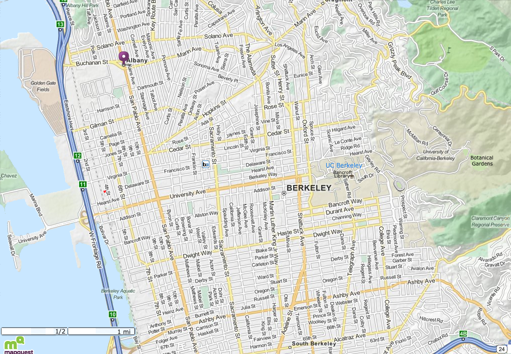 Berkeley map, CA,