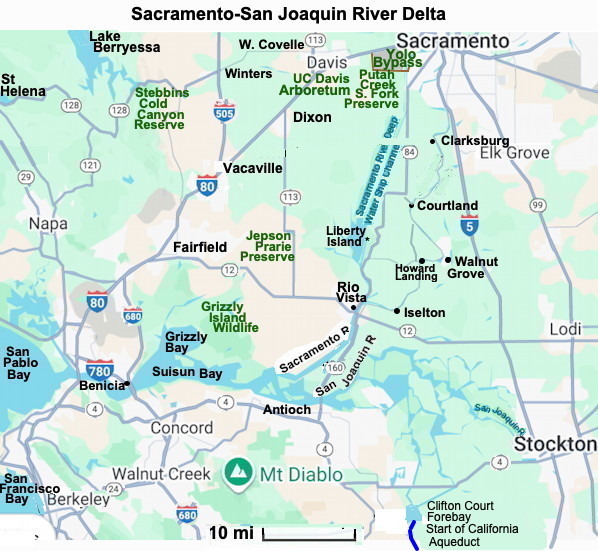sacramento-san joaquin, rio vista, walnut grove, courtland, grizzly bay, susim bay,san pablo bay,