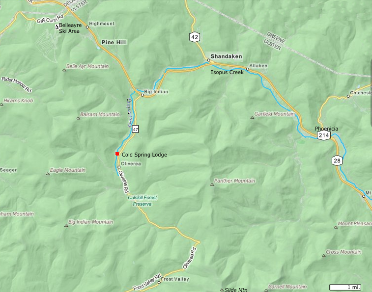 Big Indian, Cold Spring Lodge, Esopus Creek