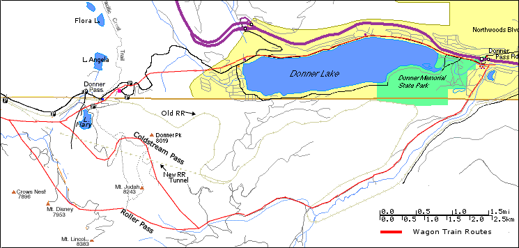 donner peak, mount judah, coldstream pass, donner pass, roller pass