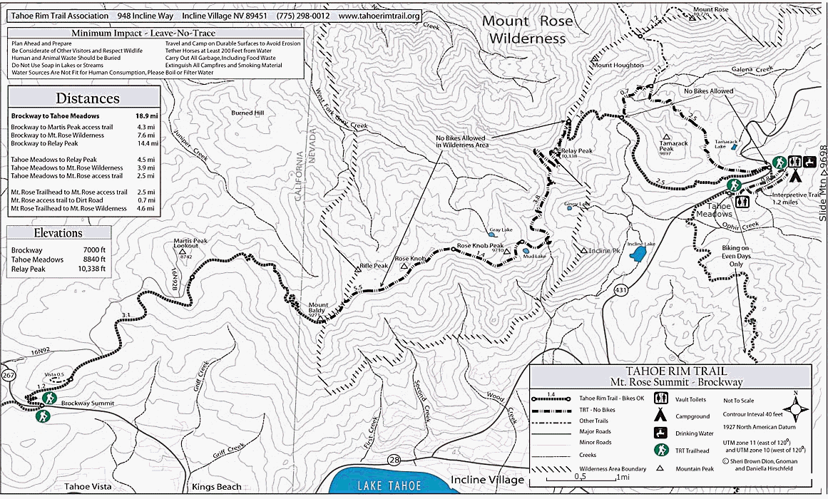 Martis Peak, Mt. Baldy, Rifle Pk., Incline Peak, Rose Knob